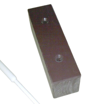 Load image into Gallery viewer, Rectangular metal block with two holes on a white background